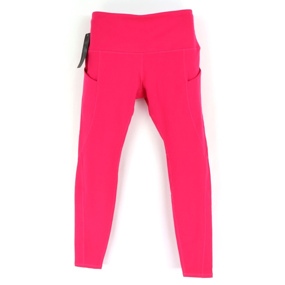 Ododos Leggings Mid Rise Womens Size‎ M Pink Stretch Poly Blend POCKETS NWT